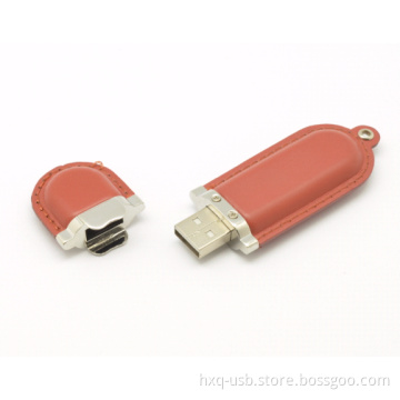 Leather Flash Disk, Promotion Leather USB, Embossed Leather USB